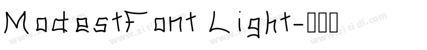 ModestFont Light字体转换
